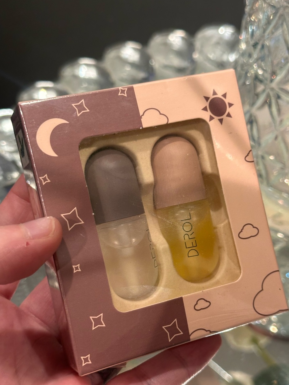 Derol Day & Night Lip Plumper Set Peppermint Lip Care Hydrating NIB Gift